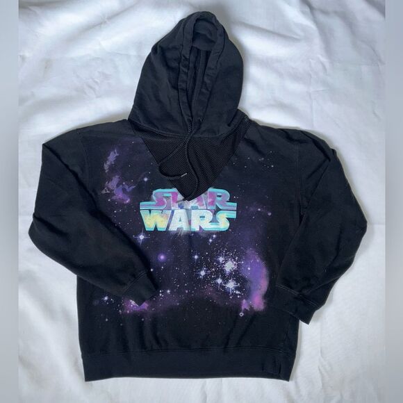 Star Wars "Pink Stardust" mesh front hoodie celestial galaxy juniors size large - Picture 1 of 11